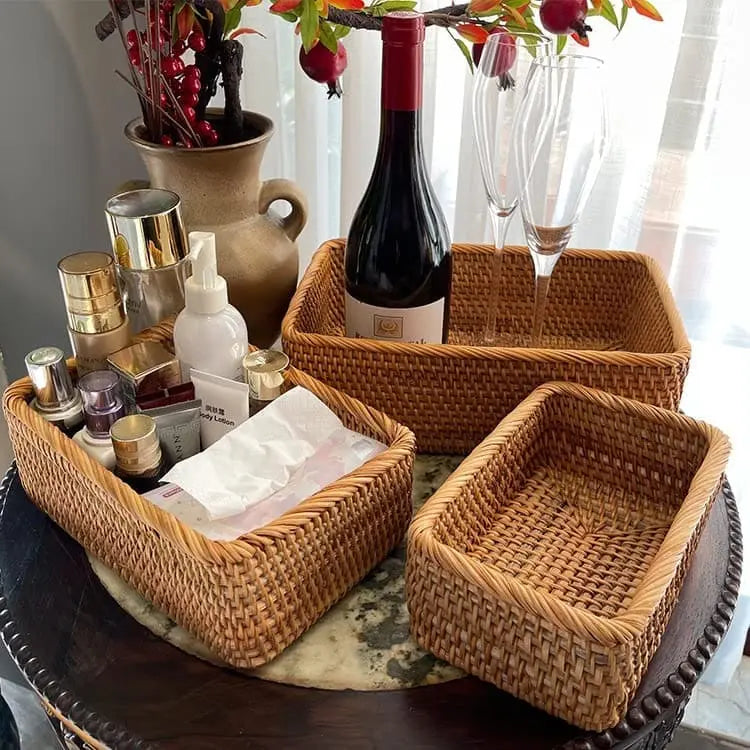 Handmade Rattan Rush Basket