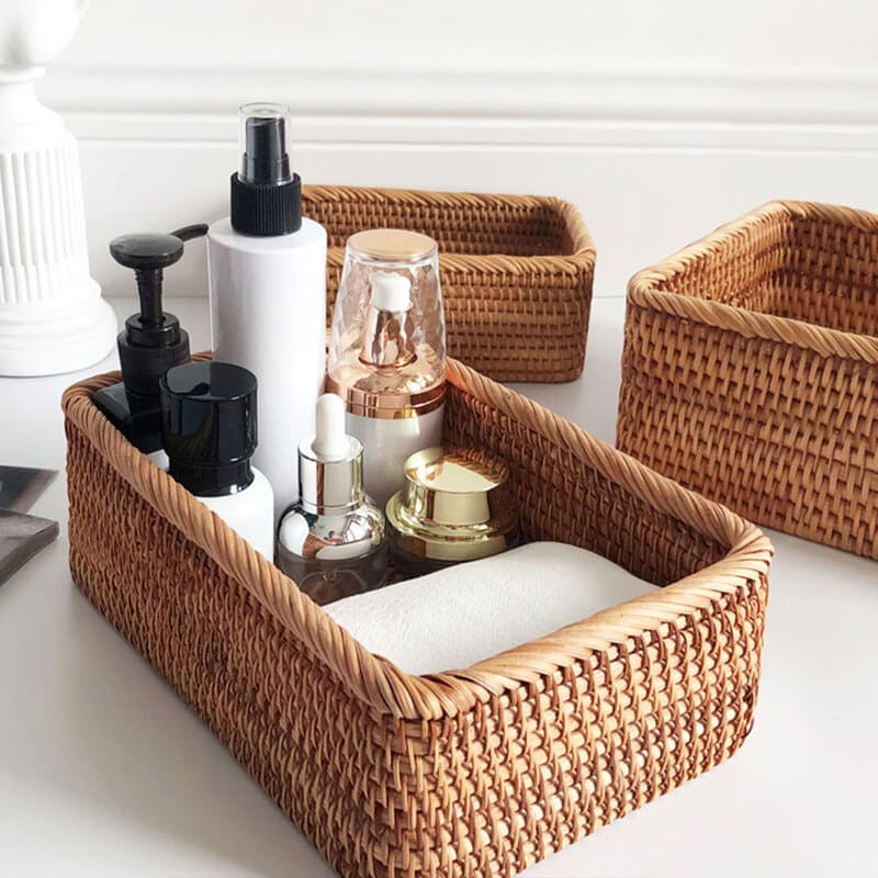 Handmade Rattan Rush Basket