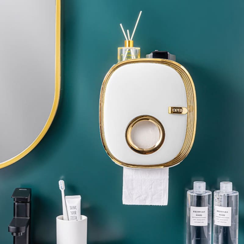 Wall-mounted toilet paper holder, hygienic paper support