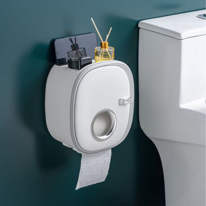 Wall-mounted toilet paper holder, hygienic paper support